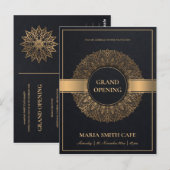 MANDALA GRAND OPENEN VROEGE ZWART GOLD BRIEFKAART (Voorkant / Achterkant)