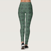 Mandala Green Gray Leggings (Achterkant)
