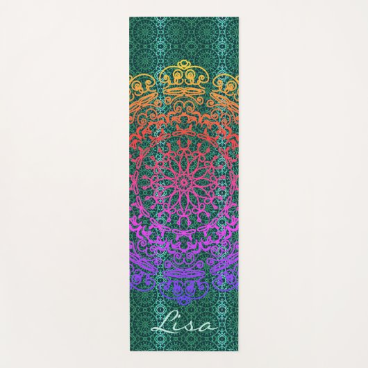 Mandala Green met de naam Yoga Mat (Voorkant)
