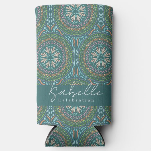 Mandala Green Seltzer Koelbox Blikjeskoeler (Voorkant)