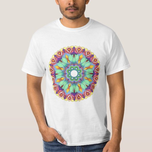 Mandala Green T-shirt (Voorkant)