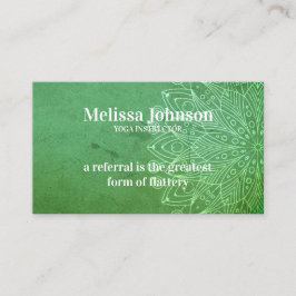 Mandala Green Yoga Meditation Refer een vriend Aanbevelingskaartje