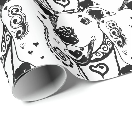 Mandala Greyhound Cadeaupapier (Rol Hoek)