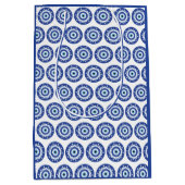 Mandala Grieks boemoogmerk Blauw wit Medium Cadeauzakje (Voorkant)