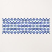 Mandala Grieks boemoogmerk Blauw wit Yogamat (Voorkant (horizontaal))