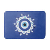Mandala Grieks boze oog blauw wit Badmat (Voorkant)