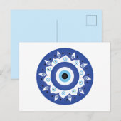 Mandala Grieks boze oog blauw wit Briefkaart (Voorkant / Achterkant)