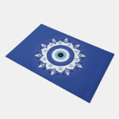 Mandala Grieks boze oog blauw wit Deurmat (Schuin)