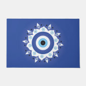 Mandala Grieks boze oog blauw wit Deurmat (Voorkant)