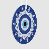 Mandala Grieks boze oog blauw wit Ornament (voorkant)