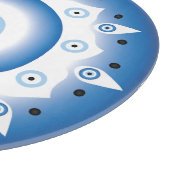 Mandala Grieks boze oog blauw wit Snijplank (Hoek)