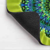 Mandala groen blauw | lichtgroene bloem muismat (Hoek)