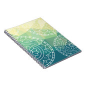 Mandala groen geel aangepaste tekst notitieboek (Rechterzijde)