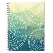 Mandala groen geel aangepaste tekst notitieboek (Voorkant)