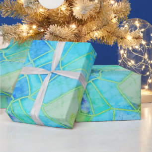 Mandala groene krijtschets cadeaupapier