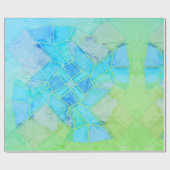 Mandala groene krijtschets cadeaupapier (Vlak)