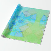 Mandala groene krijtschets cadeaupapier (Uitgerold)