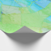 Mandala groene krijtschets cadeaupapier (Hoek)