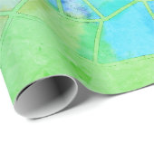 Mandala groene krijtschets cadeaupapier (Rol Hoek)