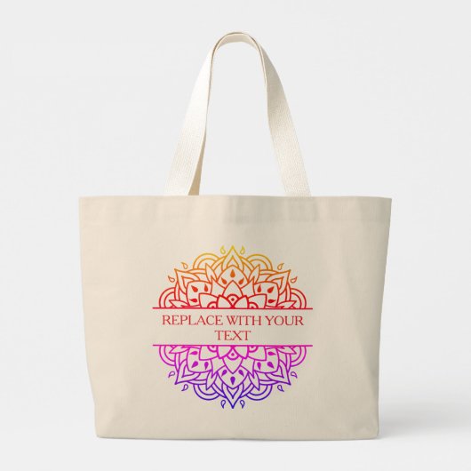 Mandala Grote Tote Bag (Achterkant)