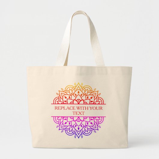Mandala Grote Tote Bag (Voorkant)