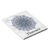 Mandala. Grunge style with personalized name. Notitieblok (Schuin)