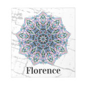 Mandala. Grunge style with personalized name. Notitieblok (Voorkant)