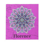 Mandala. Grunge style with personalized name. Notitieblok (Voorkant)