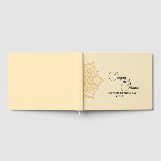 Mandala Guest Book | Luxe bruiloften Gastenboek (Volledig)