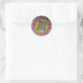 Mandala Hand geschilderd Classic ronde Sticker, gl Sticker (Tas)