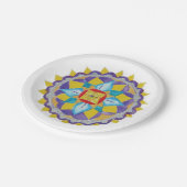 Mandala Handbeschilderd Waterverf Papier Bord 7 in (Gekanteld)