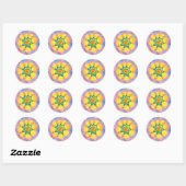 Mandala Handbeschilderde Design Sticker (Vel)