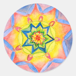 Mandala Handbeschilderde Design Sticker