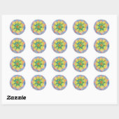 Mandala Handbeschilderde Sticker (Vel)