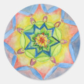 Mandala Handbeschilderde Sticker (Voorkant)