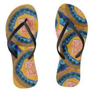 Mandala handgeschilderd mandala Paar Teenslippers