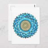 Mandala handgetekende print briefkaart (Voorkant / Achterkant)