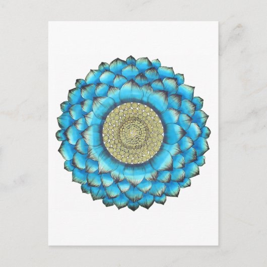 Mandala handgetekende print briefkaart (Voorkant)