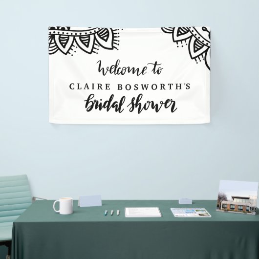 Mandala Handwrite Vrijgezellenfeest Boho Spandoek (Beurs)