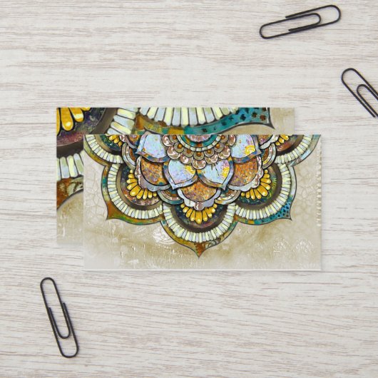 Mandala Happiness Visitekaartje (Voorkant / Achterkant in situ)