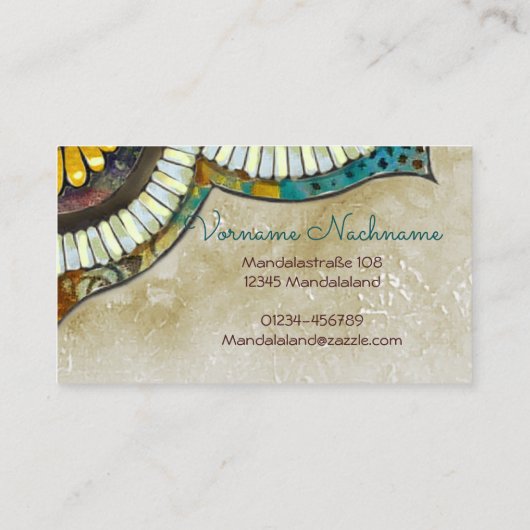 Mandala Happiness Visitekaartje (Achterkant)