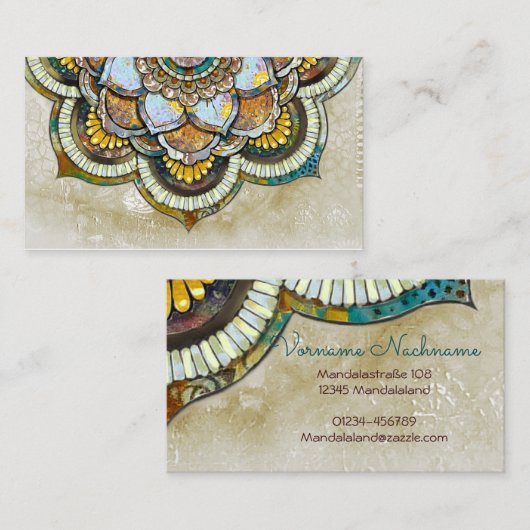 Mandala Happiness Visitekaartje (Voorkant / Achterkant)