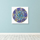 Mandala Harmonia Azul Canvas Afdruk (Insitu (Houten vloer))