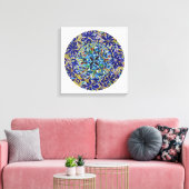 Mandala Harmonia Azul Canvas Afdruk (Insitu (Woonkamer))
