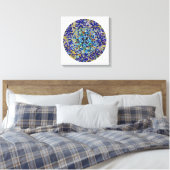 Mandala Harmonia Azul Canvas Afdruk (Insitu (Slaapkamer))