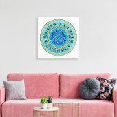 Mandala Harmonia Oceânica Canvas Afdruk (Insitu (Woonkamer))