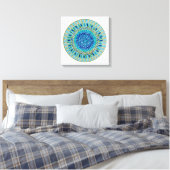 Mandala Harmonia Oceânica Canvas Afdruk (Insitu (Slaapkamer))