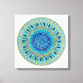 Mandala Harmonia Oceânica Canvas Afdruk