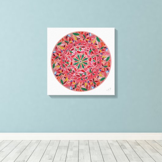 Mandala Harmonia Radiante Canvas Afdruk (Insitu (Houten vloer))