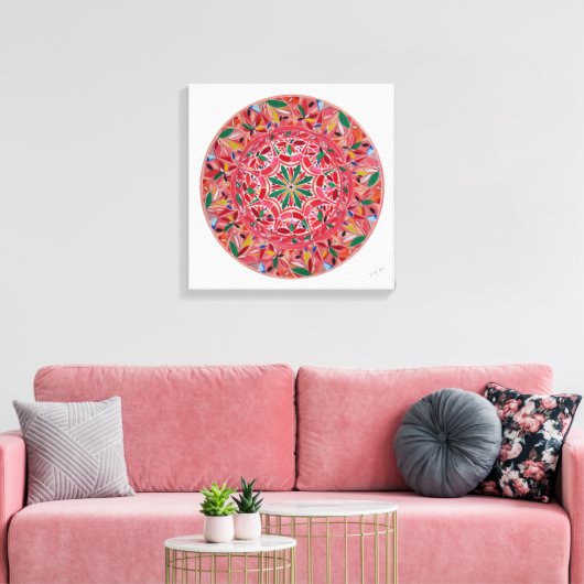 Mandala Harmonia Radiante Canvas Afdruk (Insitu (Woonkamer))
